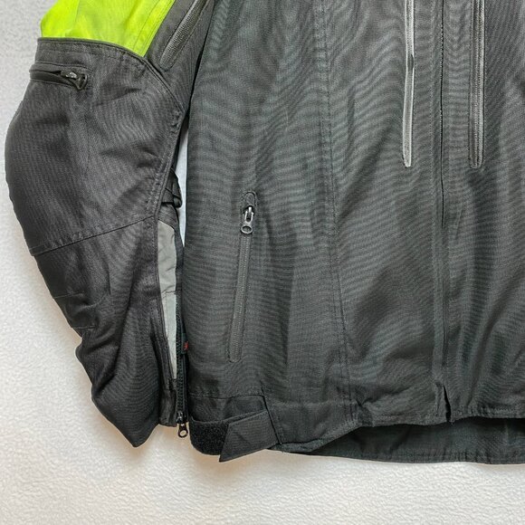 Joe Rocket Motorcycle Jacket Mens XL Green Black Hi Viz Green Armored Liner - Picture 4 of 16
